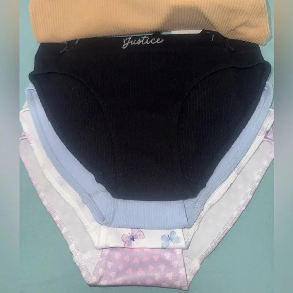 Justice Girls Seamless Bikini Underwear, 5-Pack - Picture 3 of 8